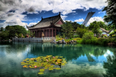 Imagine HDR a grădinii chineze în Grădinile botanice din Montreal (Nantel, A © Nantel, A; VisaPro.ca Toate drepturile rezervate)